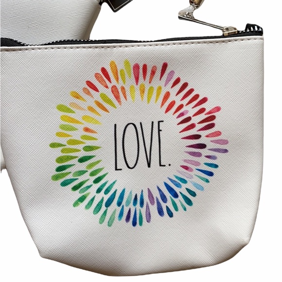 NEW Rae Dunn peace/love cosmetic bags - Picture 3 of 8